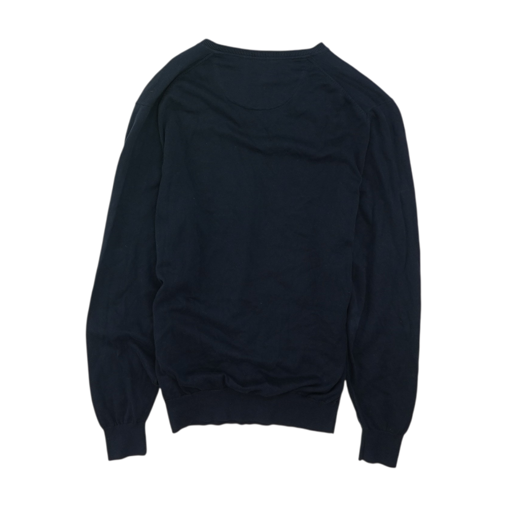 Navy Solid Pullover Sweater