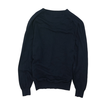Navy Solid Pullover Sweater