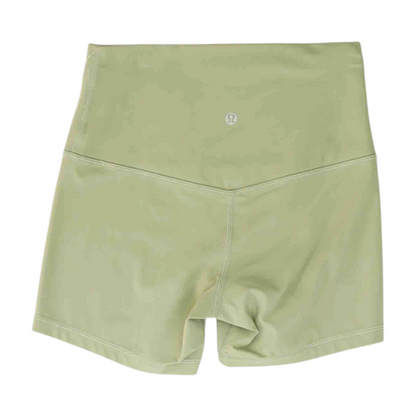 Green Solid Active Shorts