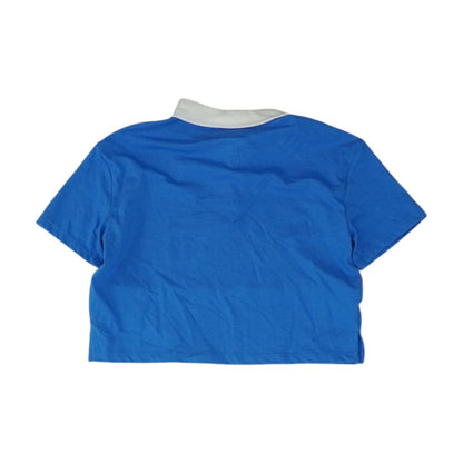 Blue Color Block Polo