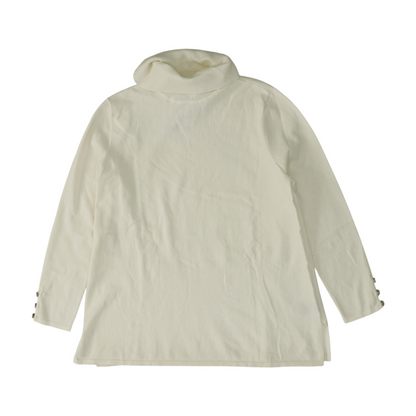 White Petite Pullover Sweater