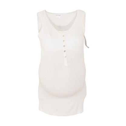 White Maternity Tank Knit Top