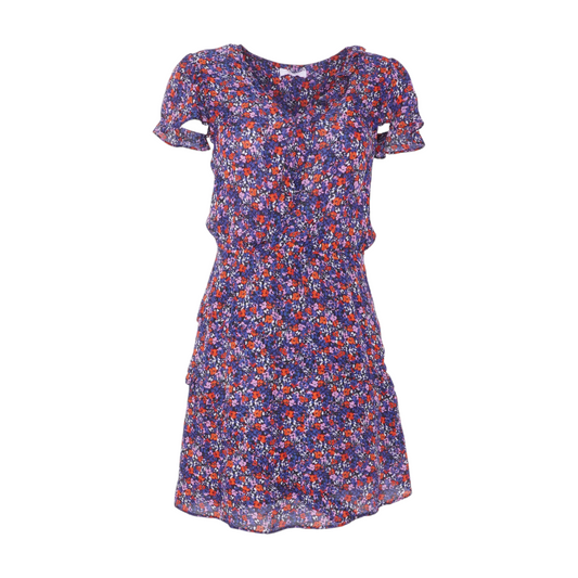 Blue Floral Midi Dress