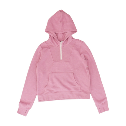 Pink Solid 1/4 Zip Pullover
