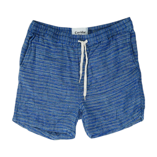 Blue Striped Casual Shorts