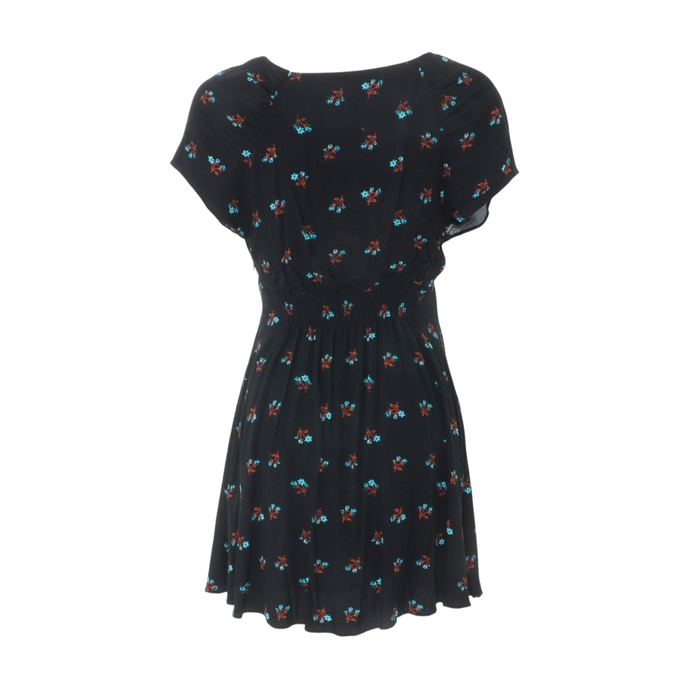 Black Floral Mini Dress
