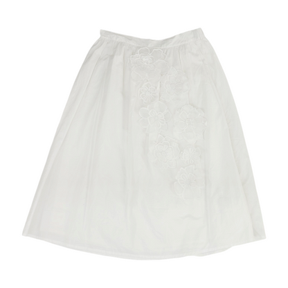 White Floral Skirt