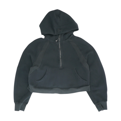 Black Solid 1/4 Zip Pullover