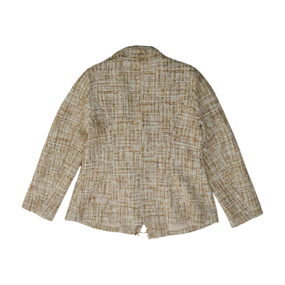 Beige Abstract Blazer