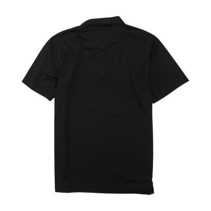 Black Solid Short Sleeve Polo