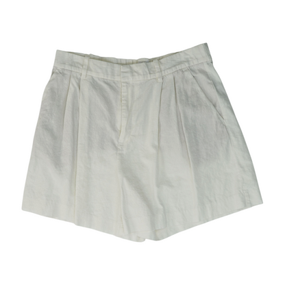 White Solid Chino Shorts