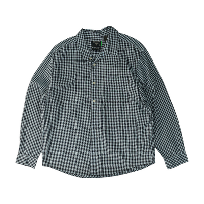 Blue Plaid Long Sleeve Button Down