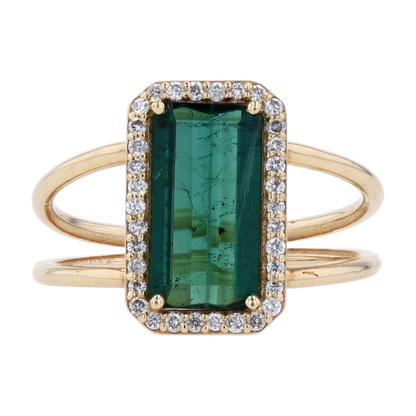 14K Yellow Gold Tourmaline Fashion Ring