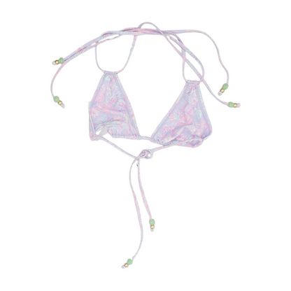 Purple Floral Swim Top
