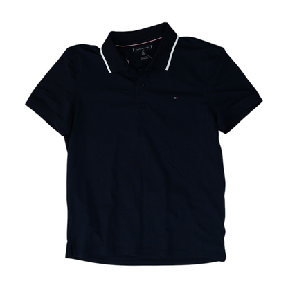 Navy Solid Short Sleeve Polo