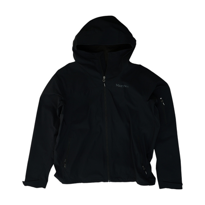 Black Solid Rain Jacket