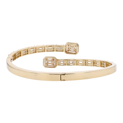 3 ctw 14K Yellow Gold Diamond Cuff Bracelet