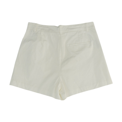 White Solid Chino Shorts