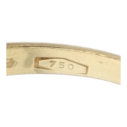 18K Yellow Gold Red Stone Fashion Ring