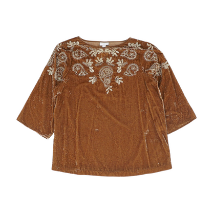 Brown Paisley Blouse