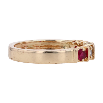 14K Yellow Gold Diamond Band Ring