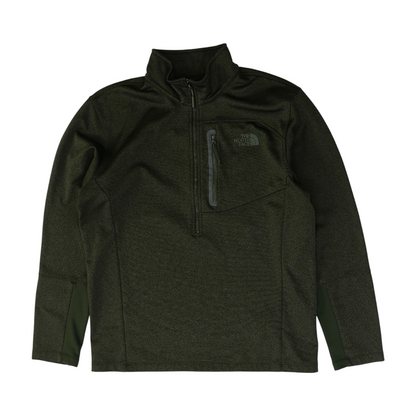 Green Solid 1/4 Zip Pullover