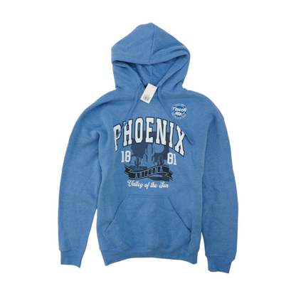 Blue Solid Hoodie Pullover
