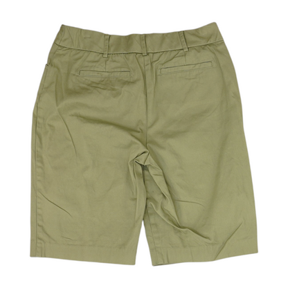 Green Solid Chino Shorts