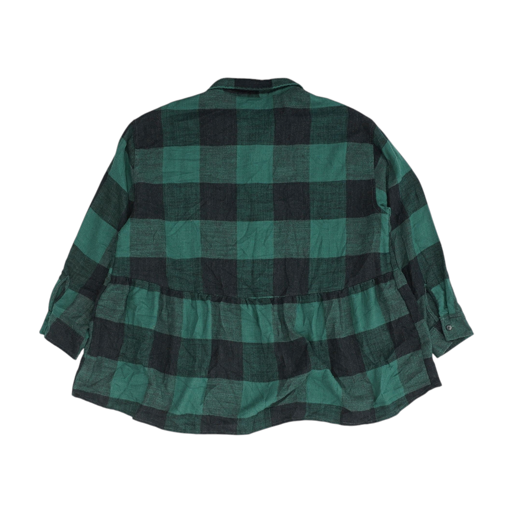 Green Check Flannel Button Down
