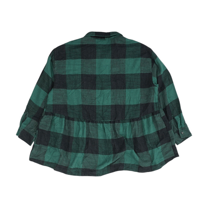 Green Check Flannel Button Down