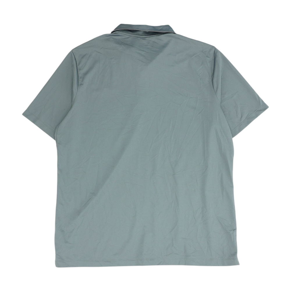 Gray Solid Short Sleeve Polo