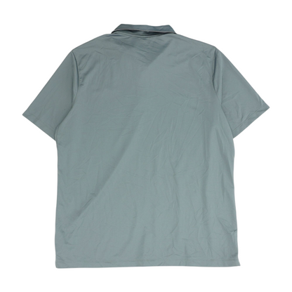 Gray Solid Short Sleeve Polo