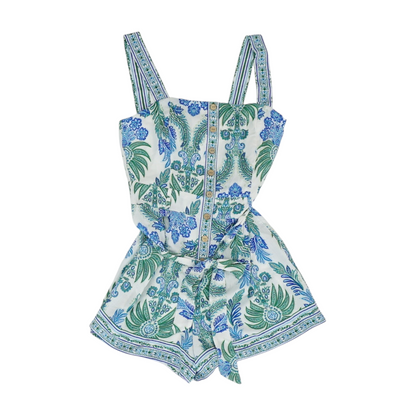 Green Paisley Romper