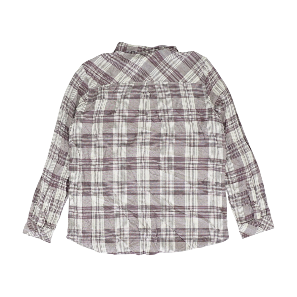 Purple Plaid Flannel Button Down