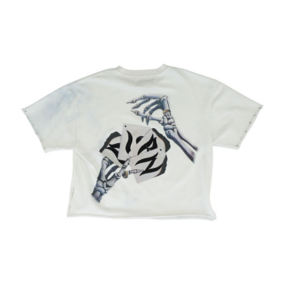 White Solid Short Sleeve Sweatshirt Pullover
