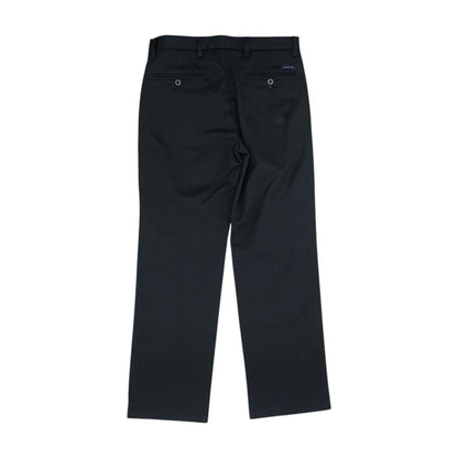 Black Solid Khaki Pants