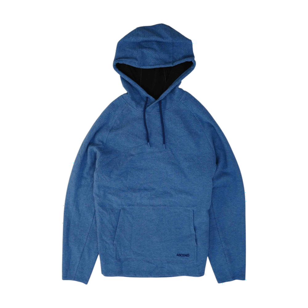 Blue Solid Hoodie Pullover