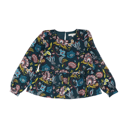 Green Floral Blouse