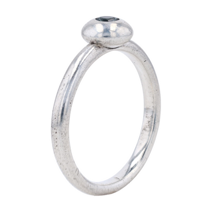 Sterling Silver Zircon Fashion Ring