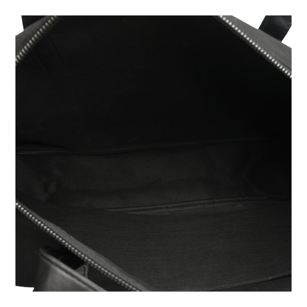 Black Faux Suede Weekender Bag