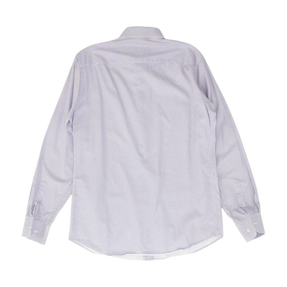 Purple Geometric Long Sleeve Button Down