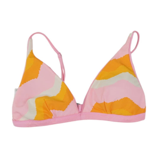Pink Color Block Swim Top