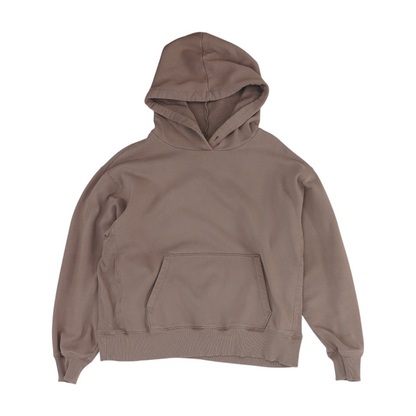 Mauve Solid Hoodie Pullover