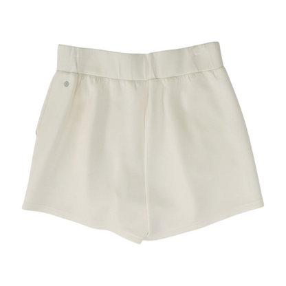 White Solid Active Shorts
