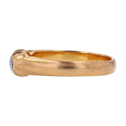 14K Yellow Gold Diamond Band Ring
