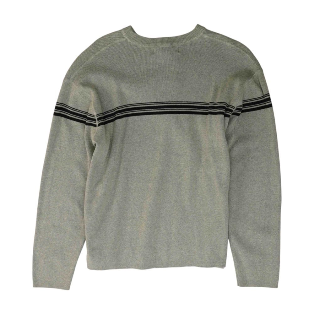 Gray Solid Pullover Sweater
