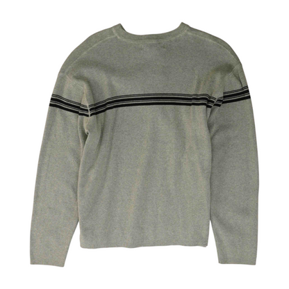 Gray Solid Pullover Sweater