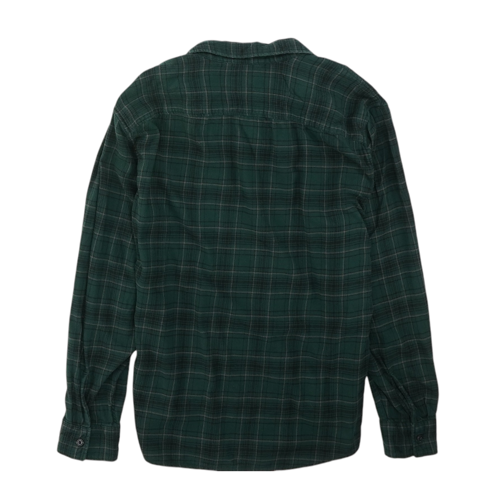 Green Plaid Flannel Button Down