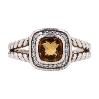 1/6 ctw Sterling Silver Citrine Fashion Ring