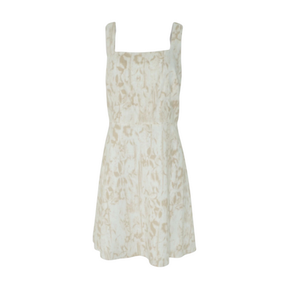 Beige Print Midi Dress